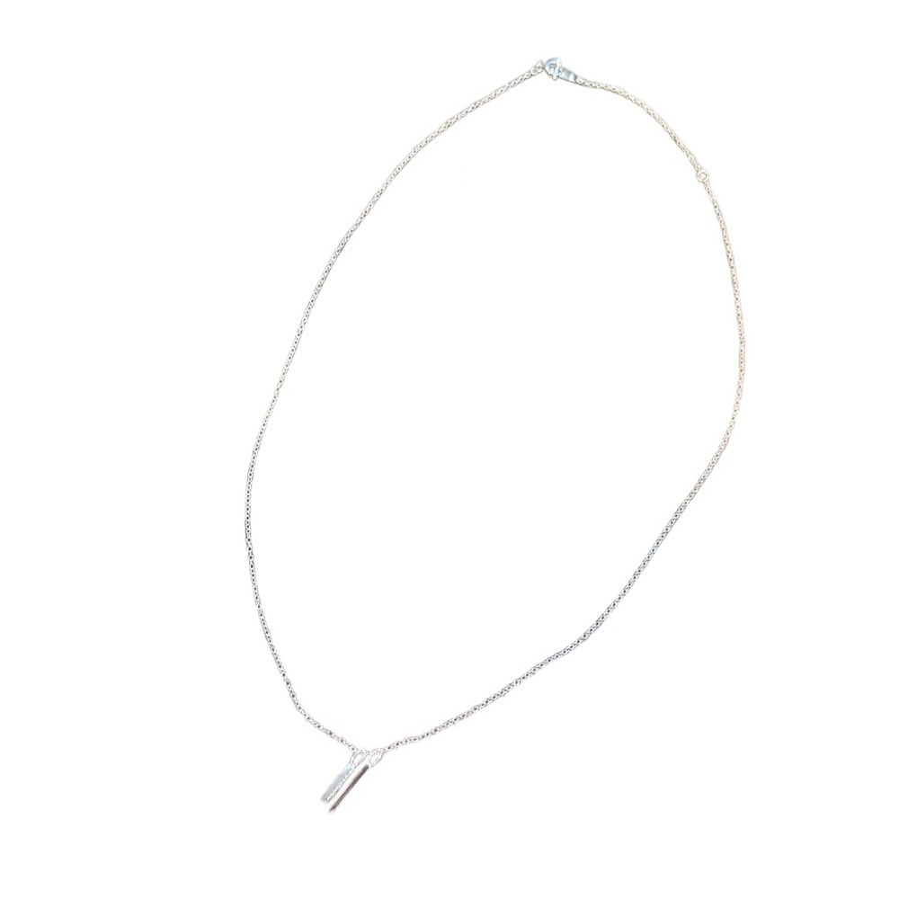 Elegant Double Bar Crystal Silver Necklace 925 Adjustable NWOT!